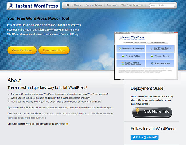 Instant WordPressの公式サイト